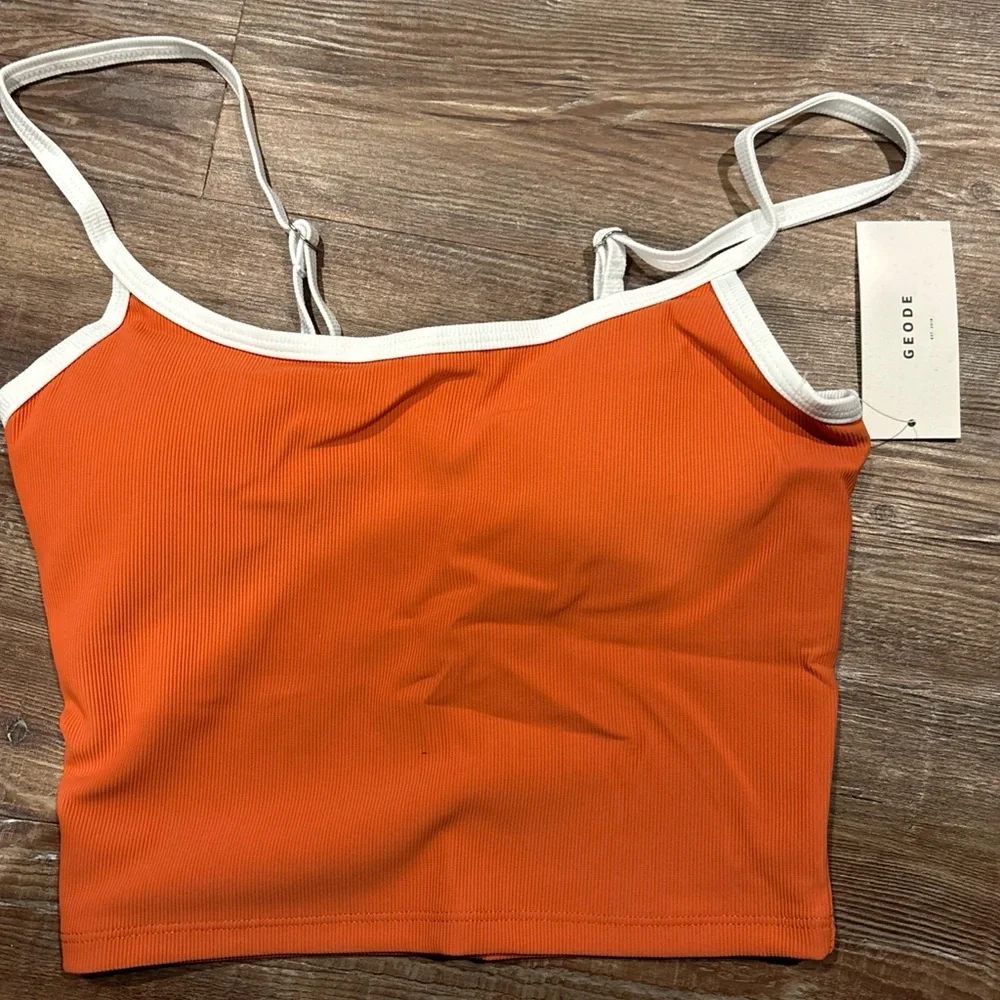 Geode Ribbed Coral High Waist Bikini And RIBBED SCOOP NECK multiple sizes - Picture 5 of 8